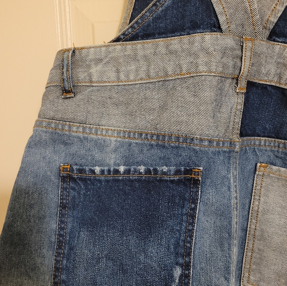 NEW Free People Patchwork Blues Mini Dress - Picture 6 of 8